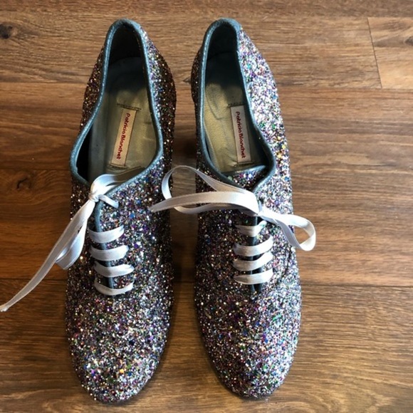 Anthro Patricia Blanchet Glitter Brogue heels - Picture 8 of 8